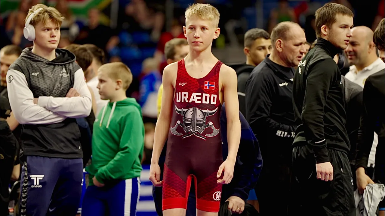 U15 Edvard Hovland (NOR) vs Malthe Rasmussen (DEN) 52kg. Greco-roman youth boys wrestling tournament