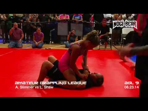 Girls Grappling: A. Slimmer vs L. Shaw Remastered Classic