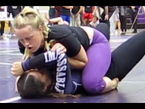Girls Grappling Match • Women Wrestling BJJ MMA Female Brazilian Jiu-Jitsu background