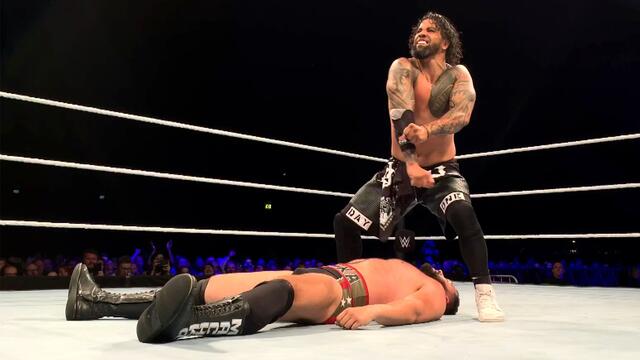 Jey Uso channels The Rock in Oslo, Norway background