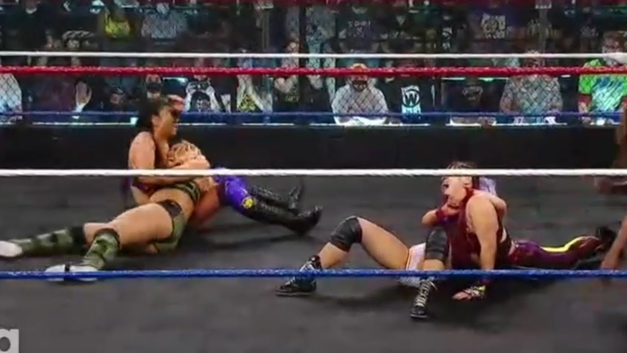NXT Women's Tag Team Championship Match Zoey Stark & Io Shirai V.S Candice LeRae & Indi Hartwell 2/2 backdrop