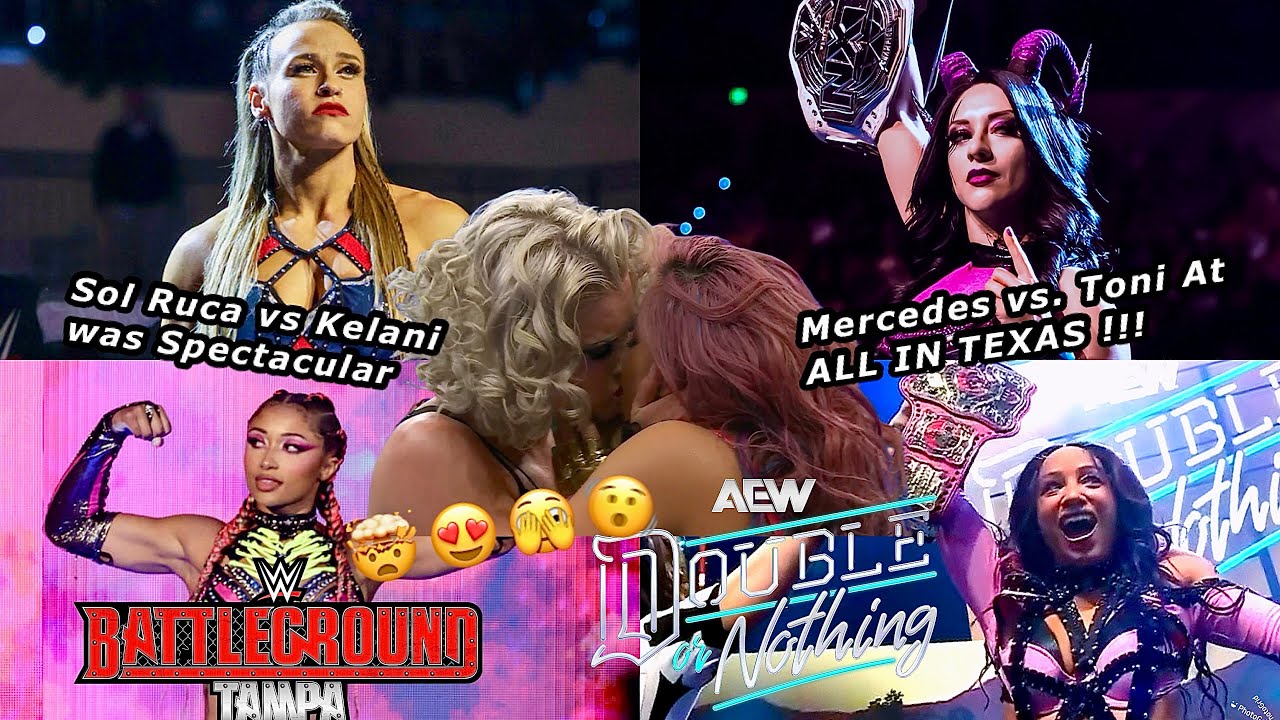 Women’s Best Moves Of BATTLEGROUND & DOUBLE OR NOTHING 2025. backdrop