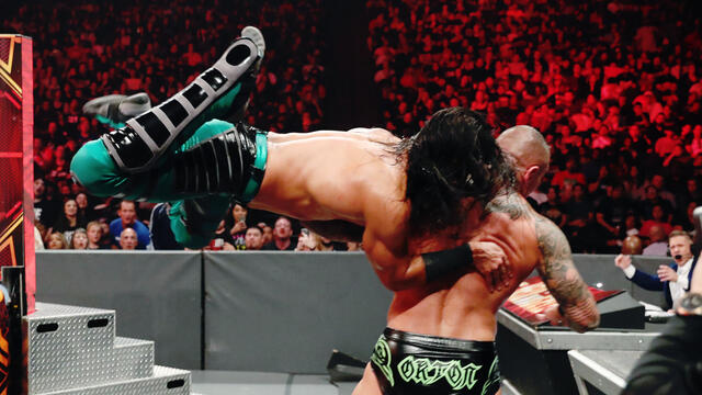 Ali drives Randy Orton over the announce table: WWE Hell in a Cell 2019 (WWE Network Exclusive) backdrop