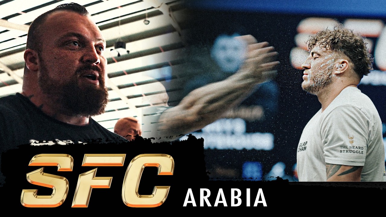 Epic Slap Fighting Debut! Pavol 'Glitch' Horelican vs Rhys Whitehouse | SFC Arabia, Dubai backdrop