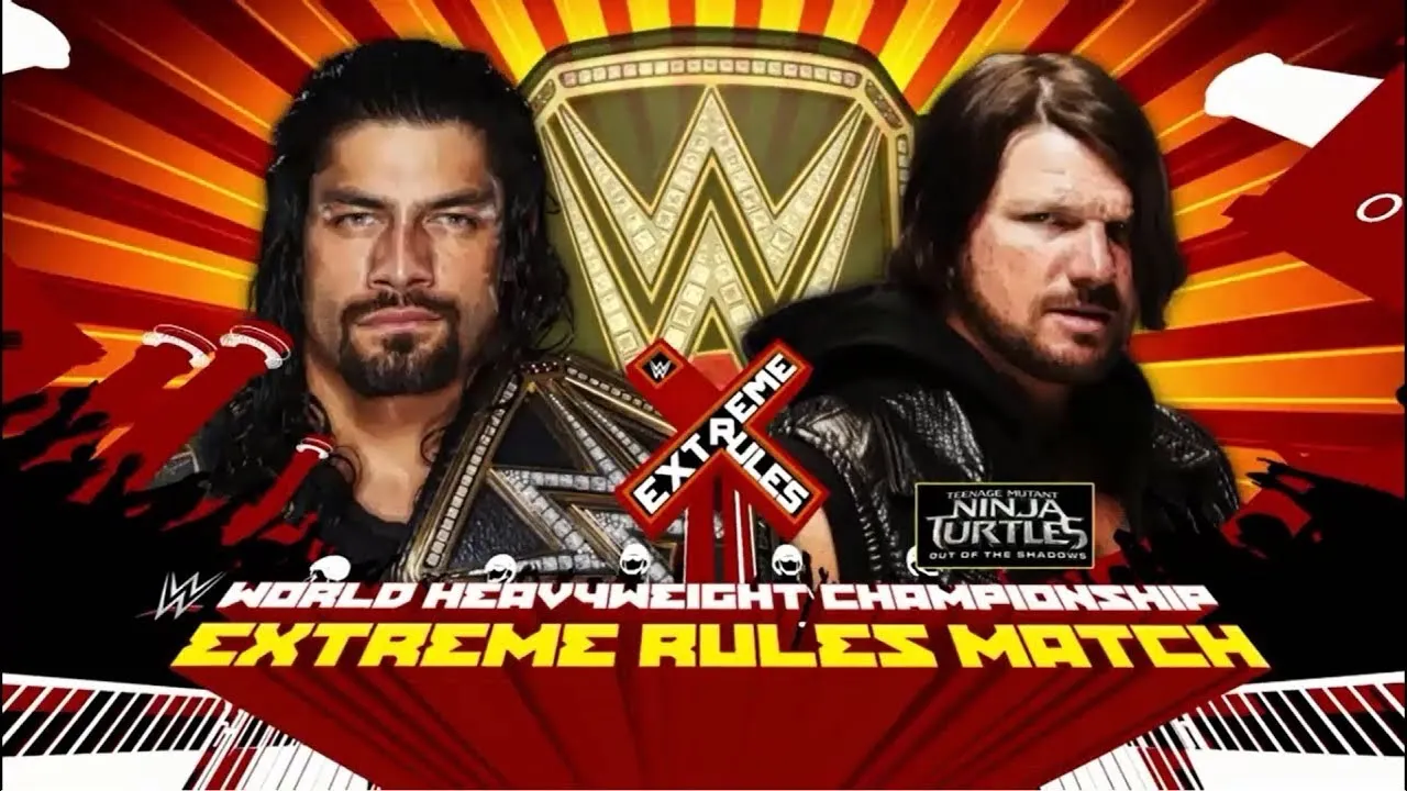 Roman Reigns vs AJ Styles Extreme Rules 2016 Highlights 