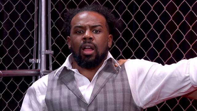 Xavier Woods tastes the extremely spicy chips on Watch Along: WWE.com Exclusive, Oct. 6. 2019