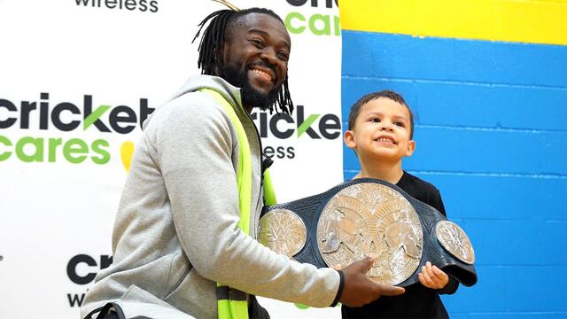 Kofi Kingston teams with Cricket Cares during Survivor Series weekend background