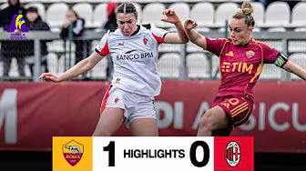 Rossonere ko in inferiorità numerica | Roma Milan 1-0 | Serie A Women Highlights