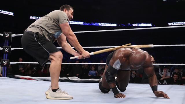 Rusev attacks Bobby Lashley: WWE Starrcade 2019 (WWE Network Exclusive) background