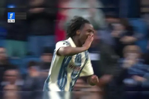 [Goal] Breaks the deadlock! Youngster Zagadou leaps high to head home