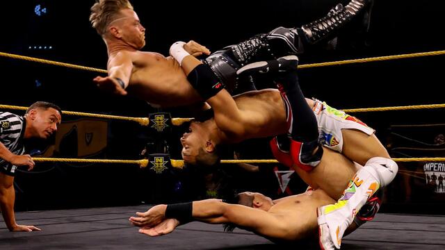 Kushida vs. Drake Maverick vs. Jake Atlas – Cruiserweight Title Tournament Group A Finals Triple Threat Match: WWE NXT, May 27, 2020 background