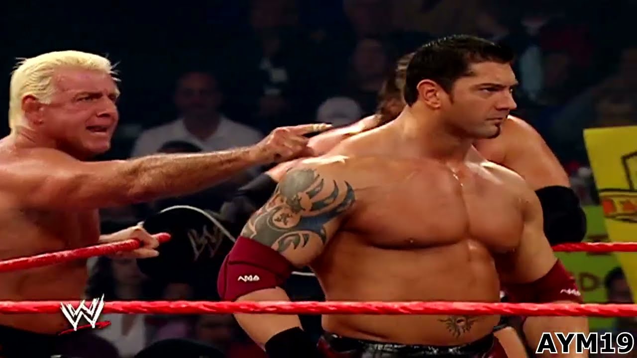 Shawn Michaels & Rob Van Dam vs Evolution RAW 12/15/2003 Highlights
