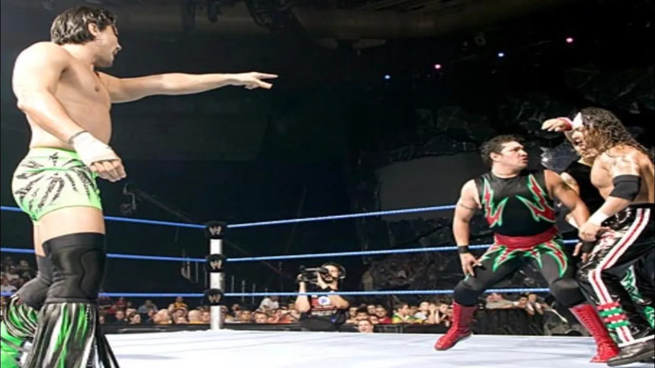 The Mexicools 🇲🇽 vs. Paul London,Funaki & Scotty 2 Hotty (Smackdown 14/7/2005)