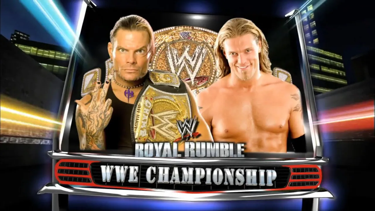 Story of Jeff Hardy vs. Edge | Royal Rumble 2009 background