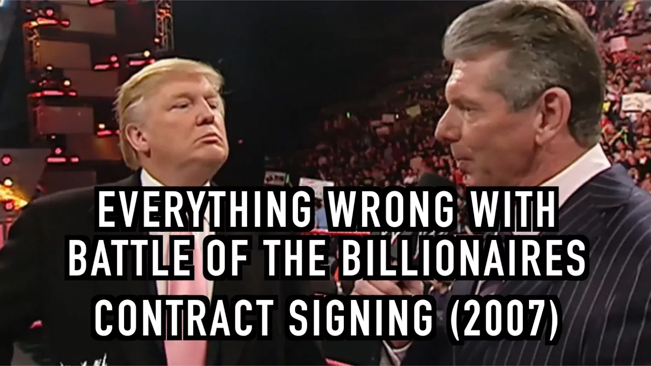 Everything Wrong With WWE Segments: Trump/McMahon Contract Signing background