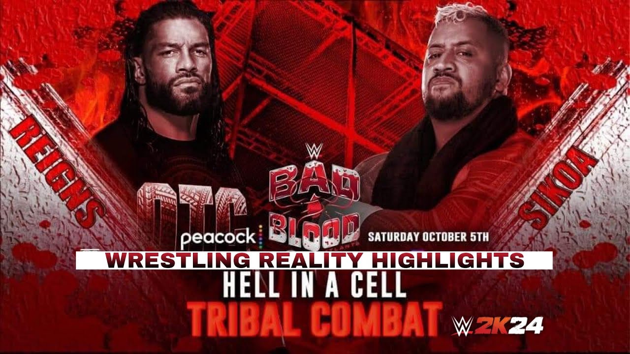 WWE Bad Blood 2024 Roman Reigns Vs Solo | WWE 2K24| Wrestling Reality Highlights