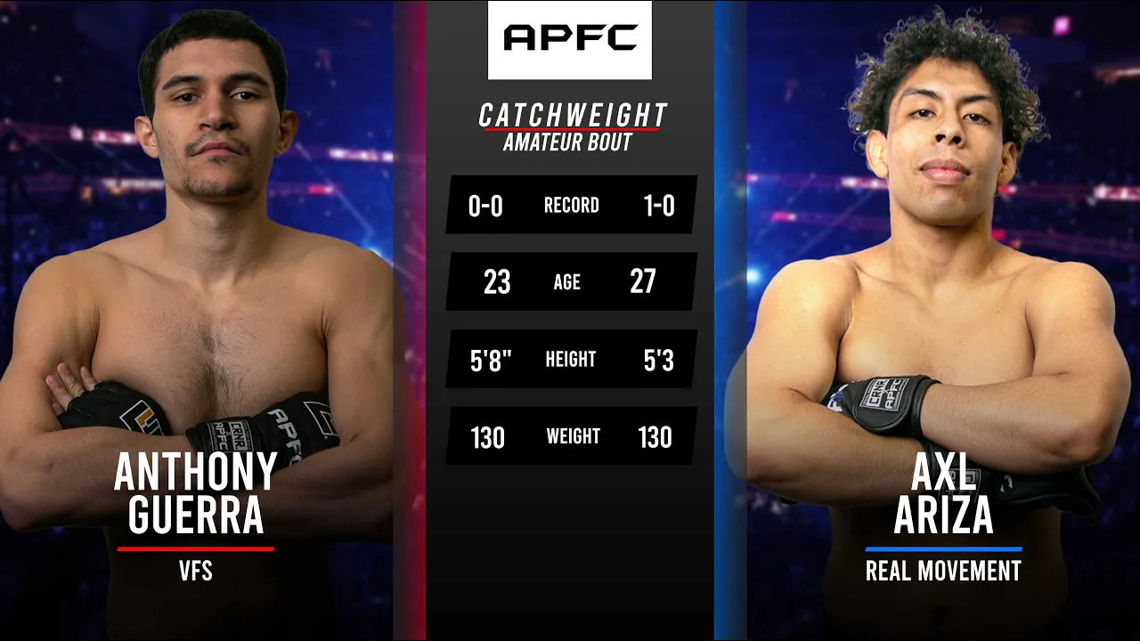2ND ROUND KO! ANTHONY GUERRA VS AXL ARIZA | #APFXC #FULLFIGHT #MMA