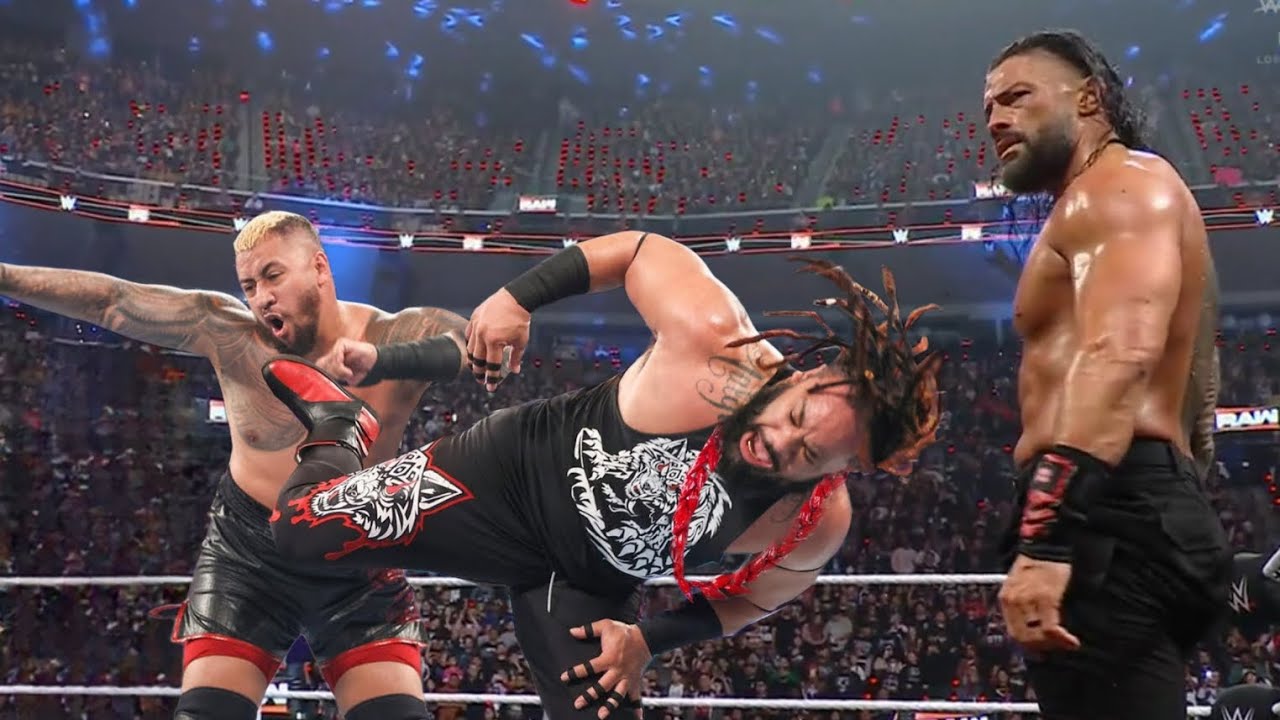 Jacob Fatu Attack & Betray Solo Sikoa And Join Roman Reigns Bloodline WWE Raw Highlights Today background