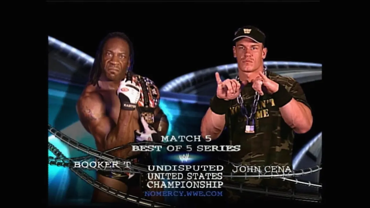 Story of Booker T vs. John Cena | No Mercy 2004 background