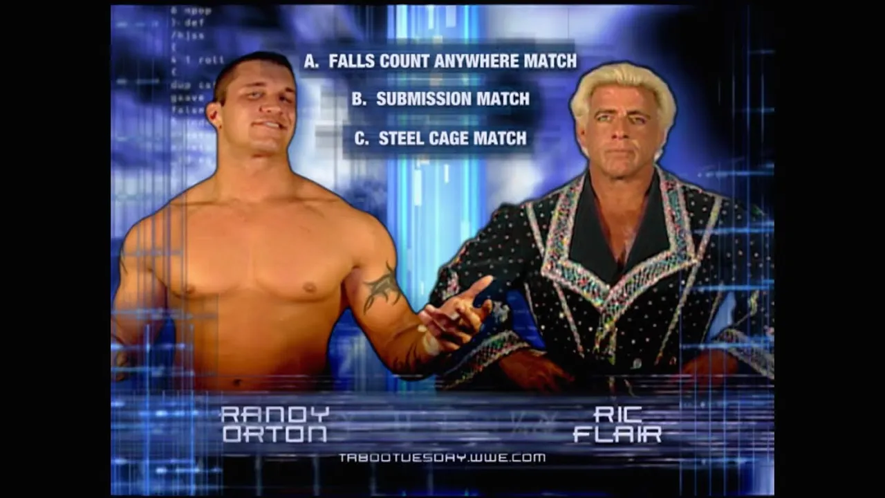 Story of Randy Orton vs. Ric Flair | Taboo Tuesday 2004 background