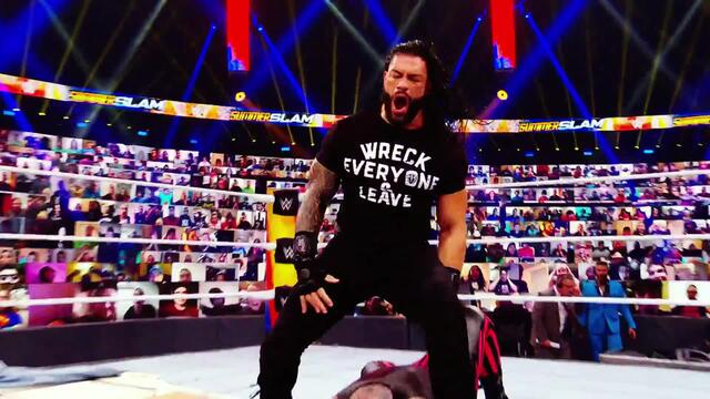 “The Fiend” Bray Wyatt, Roman Reigns and Braun Strowman get set for SmackDown contract signing