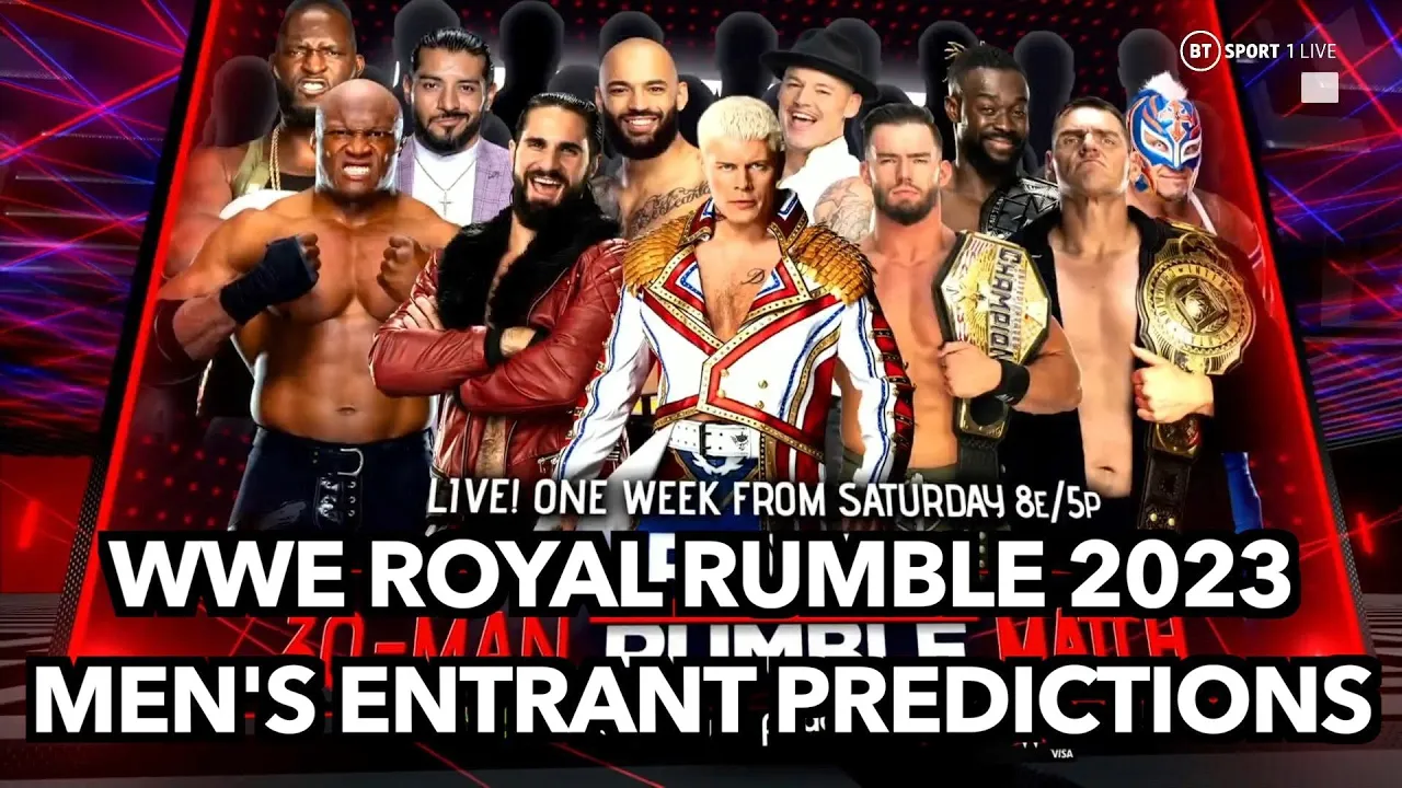 WWE Royal Rumble 2023 Men's Entrant Predictions background