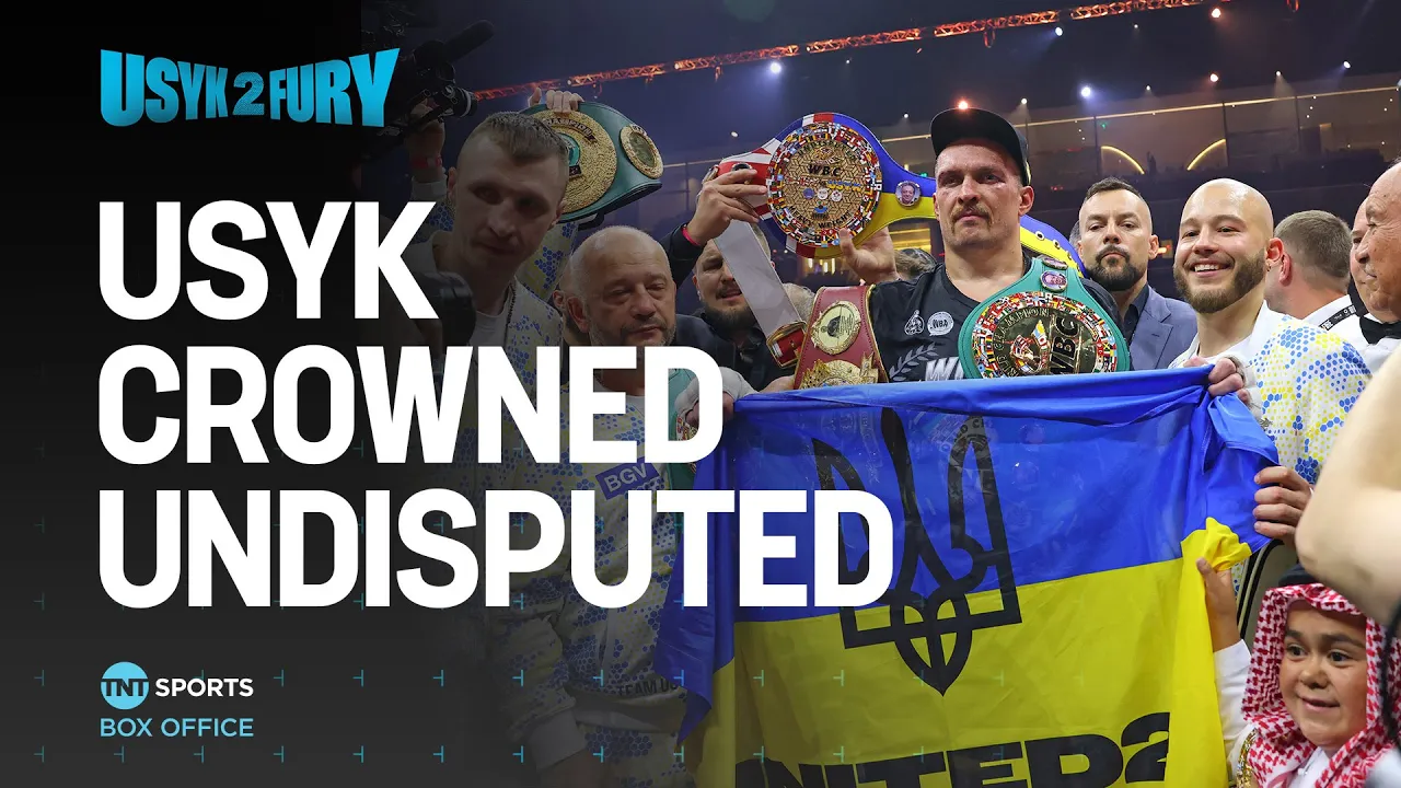 POST-FIGHT SCENES ЁЯСА The Moment Oleksandr Usyk Beat Tyson Fury via To become Undisputed ЁЯПЖ #UsykFury2 background