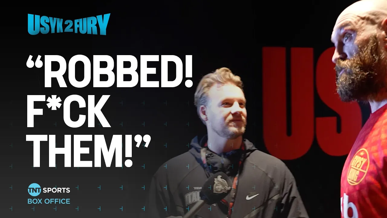 UNSEEN FOOTAGE! 🍿 ANGRY Tyson Fury heads backstage after losing to Oleksandr Usyk #FuryUsyk2 background