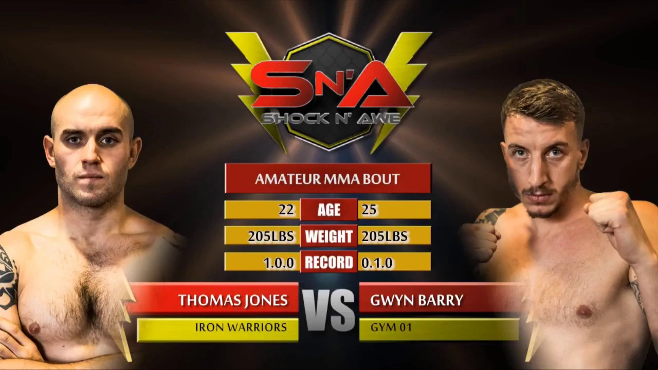 Shock N Awe 26 - Thomas Jones vs Gwyn Barry Amateur MMA