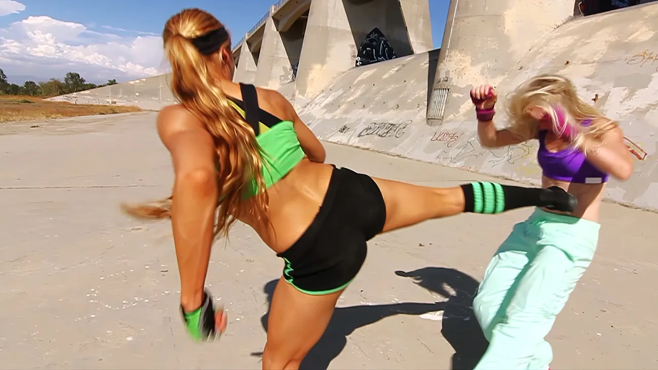 Kung Fu Girl vs Boxing Girl | Martial Arts Fight Scene (Slug Street Scrappers) backdrop
