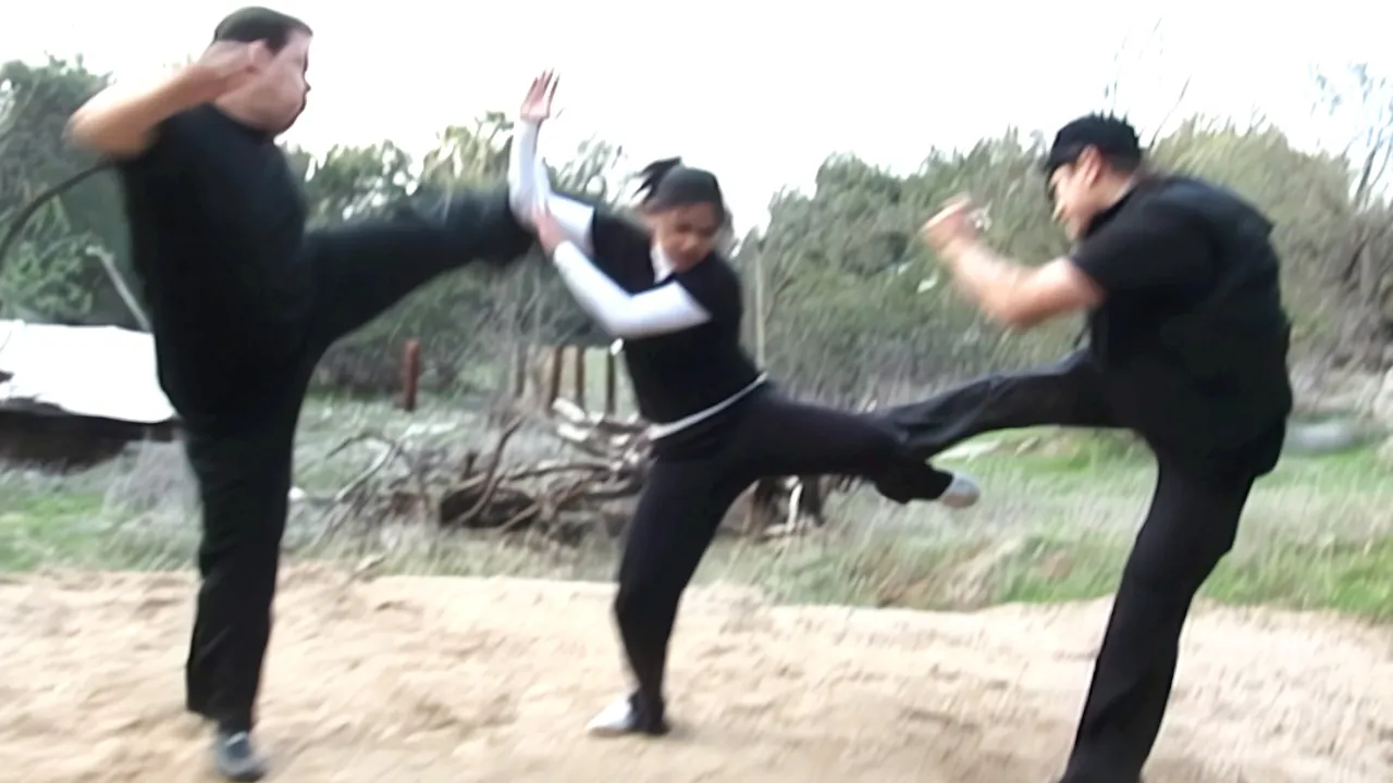 Kung Fu Girl vs 2 Martial Arts Guys | Martial Arts Movie Fight Scene backdrop