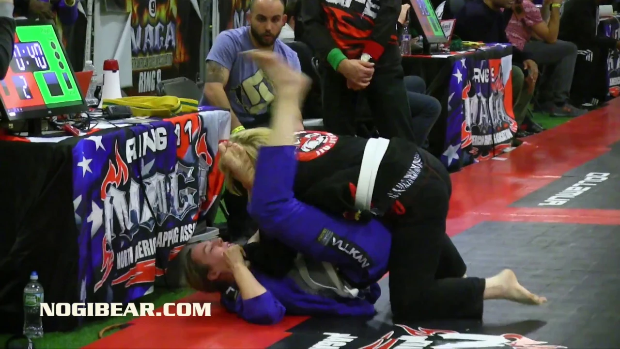 #252 Girls Grappling Gi @ NAGA NJ Tournament Match • Women Wrestling BJJ MMA Female Bout background