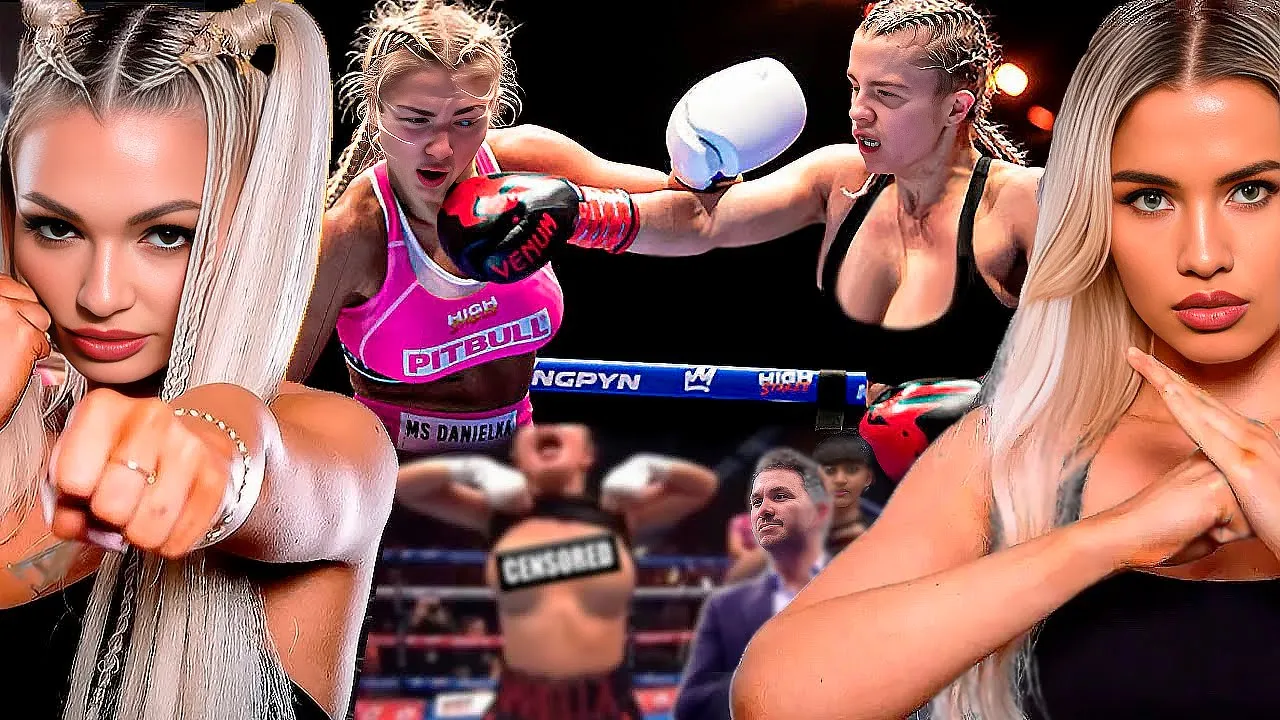 Girls boxing Daniella Hemsley vs Ms Danielka showed the fans not only a full fight. background