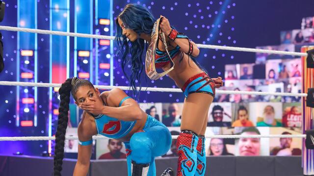 Sasha Banks vs. Bianca Belair - Road to WrestleMania 37: WWE Playlist background