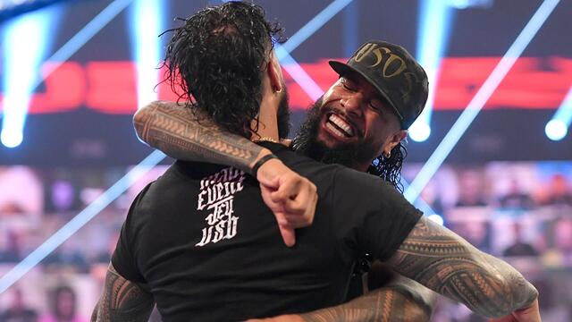 The Usos return to action against the Street Profits: WWE Now, May 28, 2021 background
