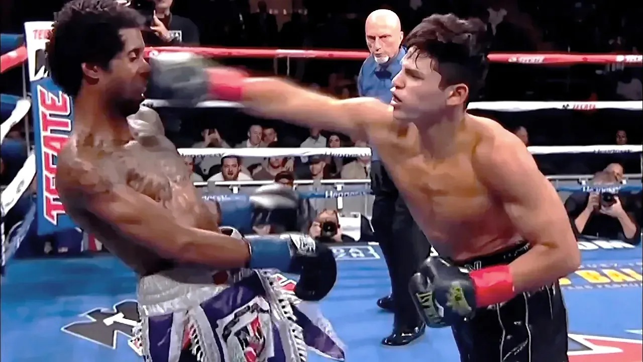 Braulio Rodriguez (Dominicana) vs Ryan Garcia (USA) | KNOCKOUT, BOXING fight, HD, 60 fps backdrop