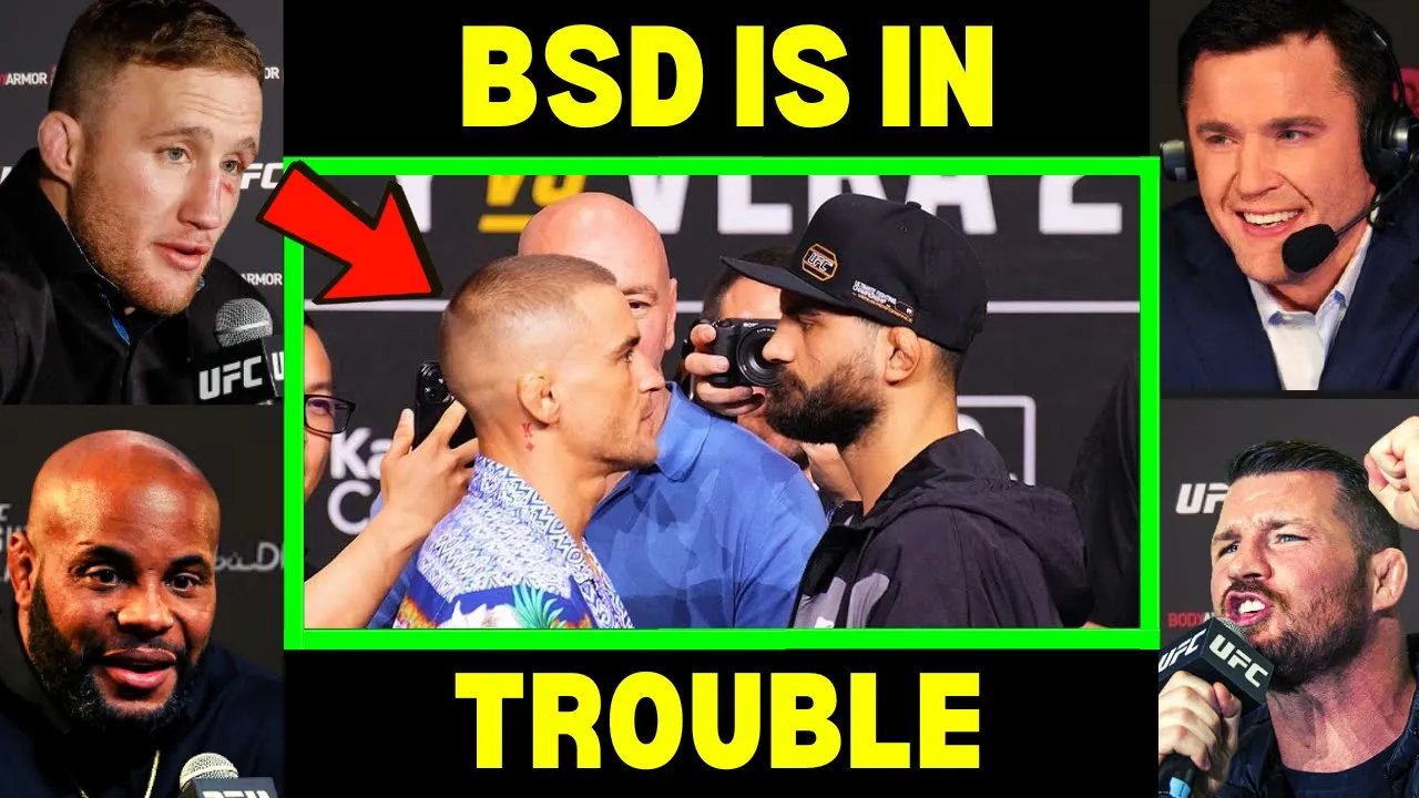 UFC Fighters "Predict" Poirier vs St. Denis | UFC 299 background