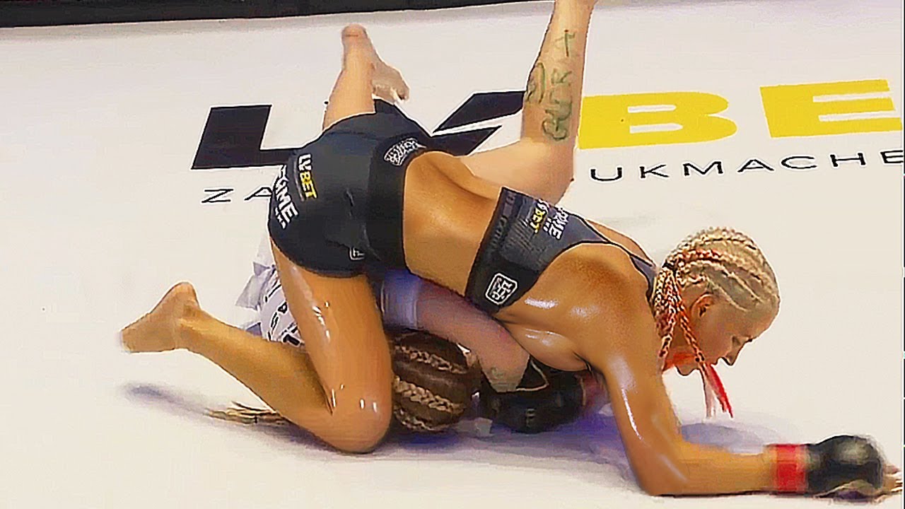 MMA fight Lil Masti vs Linkimaster - Knockout and hot victory background