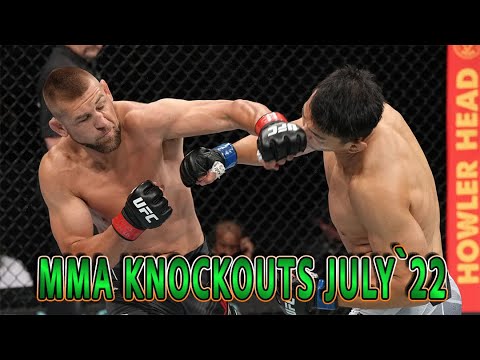 MMA knockouts July 2022 background