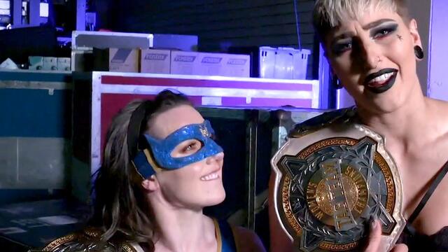 Nikki A.S.H and Rhea Ripley are ready for Shotzi & Nox: WWE Digital Exclusive, Sept. 24, 2021 background
