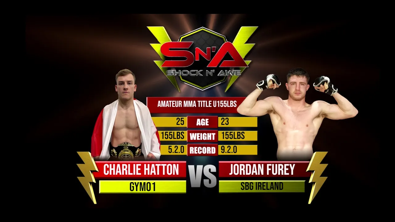 Shock N Awe 34 - Jordan Furey vs Charlie Hatton Lightweight Amateur MMA Title background