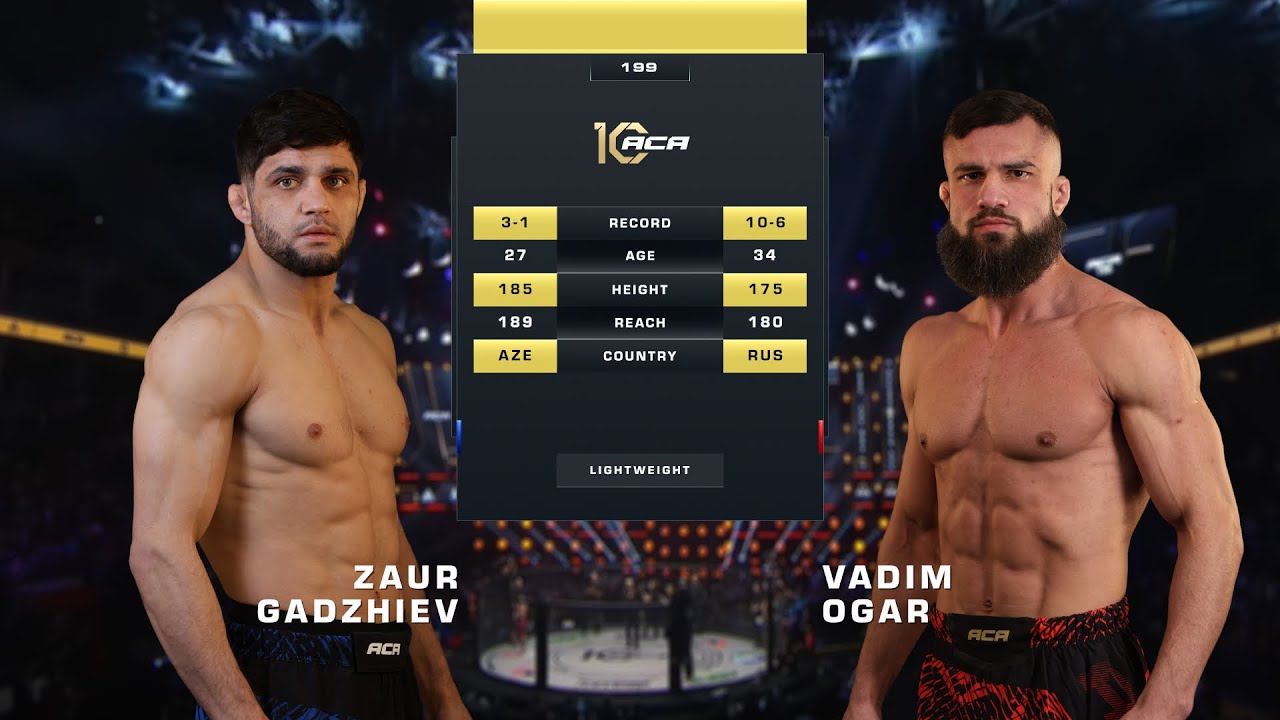 Заур Гаджиев vs. Вадим Огарь | Zaur Gadzhiev vs. Vadim Ogar | ACA 199