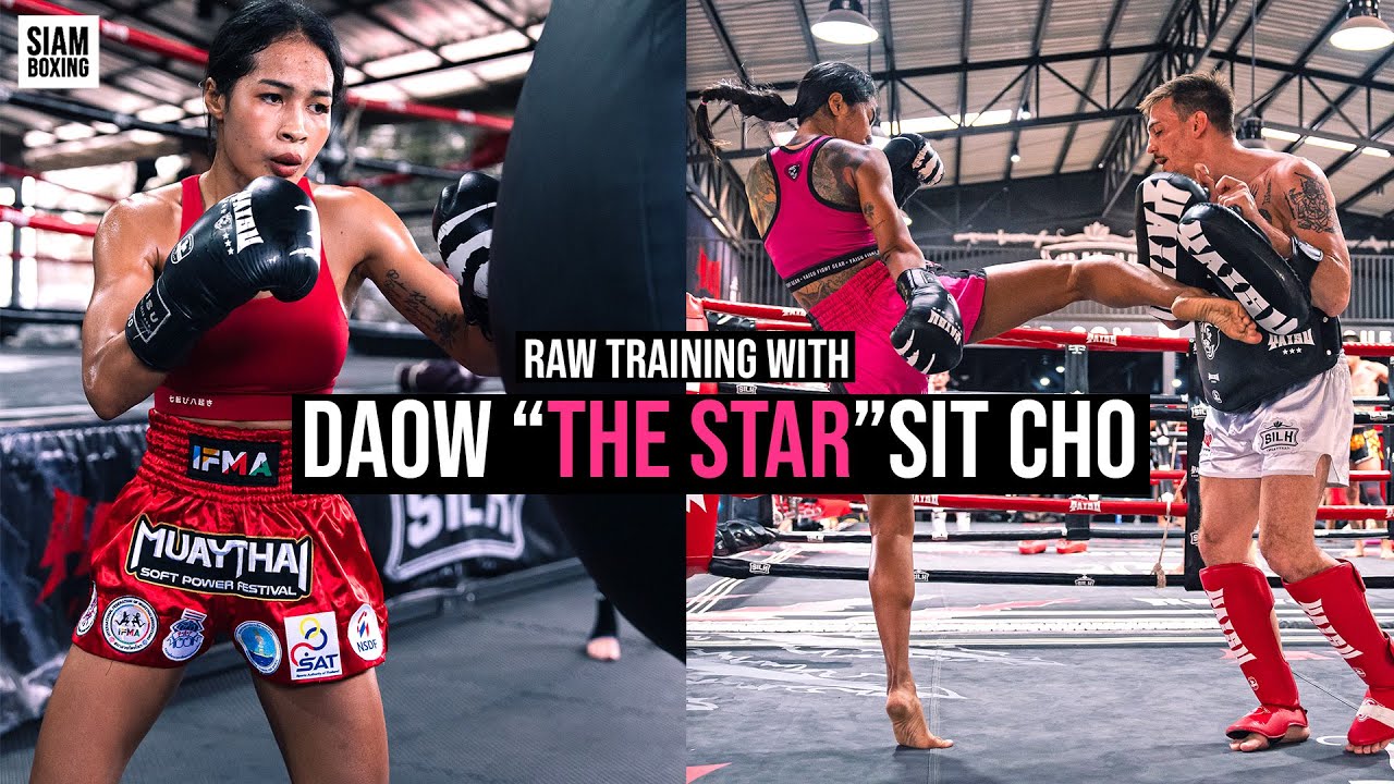 Raw Training with Daow 'The Star' Sit Cho - Silk Muay Thai background