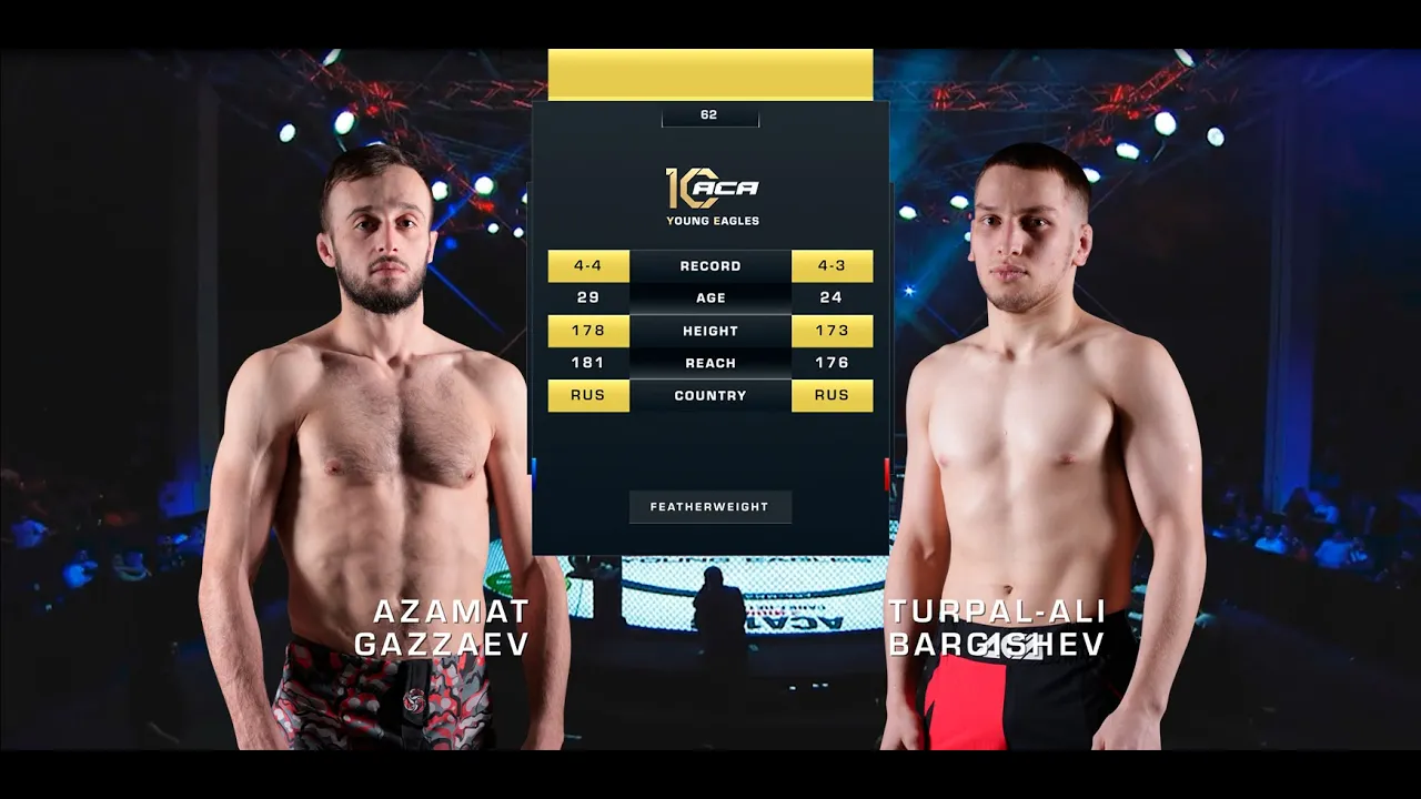 Азамат Газаев vs. Турпал-Али Баргишев | Azamat Gazzaev vs. Turpal-Ali Bargishev | ACA YE 62