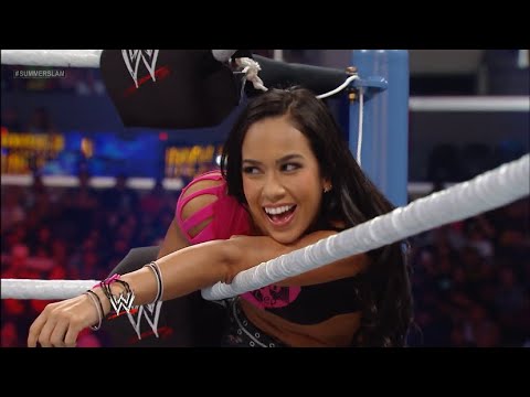WWE SummerSlam Aj Lee & Big E Langston vs Kaitlyn & Dolph Ziggler 2013
