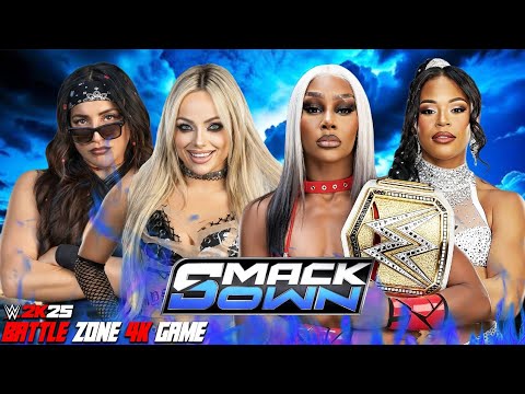 WWE SMACKDOWN - Bianca Belair Jade Cargill vs Liv Morgan Raquel Rodriguez WWE 2K25 13 February 2026