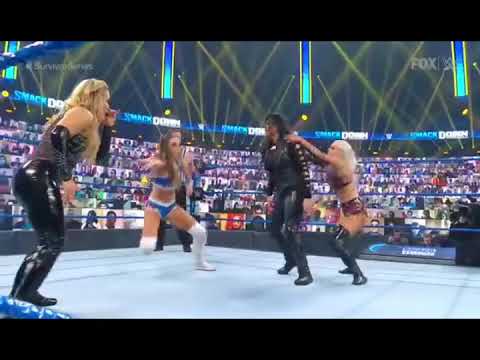 WWE SMACKDOWN: Natalya vs Morgan vs Tamina vs Chelsea -- Fatal 4-way Qualifying Survivor Series... background