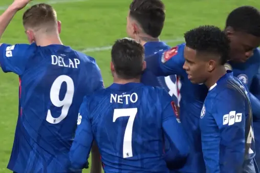 [Goal] Game over! Drăpă and Neto play a one-two, latter scores with a low shot