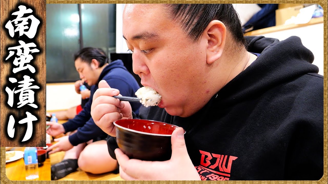 【相撲飯】南蛮漬け・生姜焼き・炒めチキンラーメンのせ・塩ちゃんこ鍋・豚と白菜の煮物