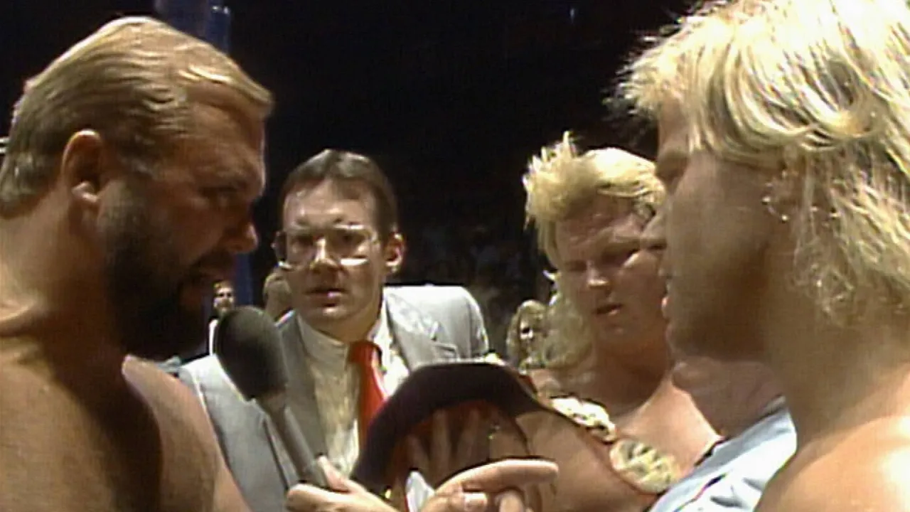 Story of Arn Anderson & Tully Blanchard vs. The Midnight Express | 1988 background